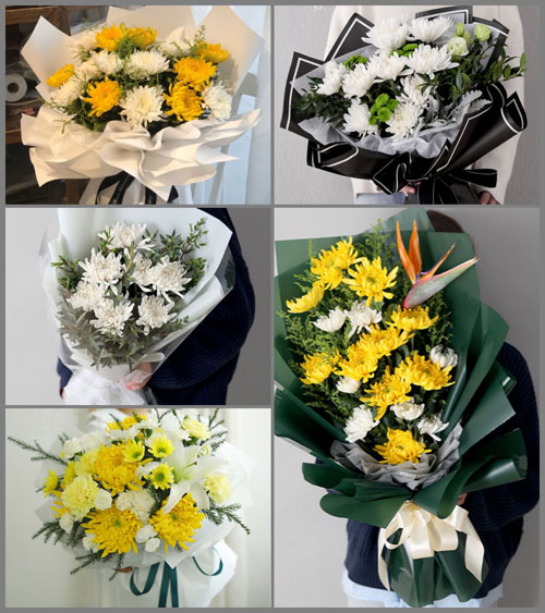 山东青岛平度市东阁街道蝎山子村白事花束代送